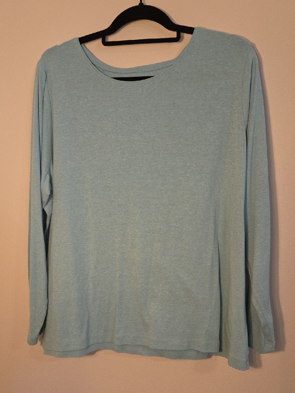 CJ Banks Seafoam Long Sleeve Crew Neck Tee